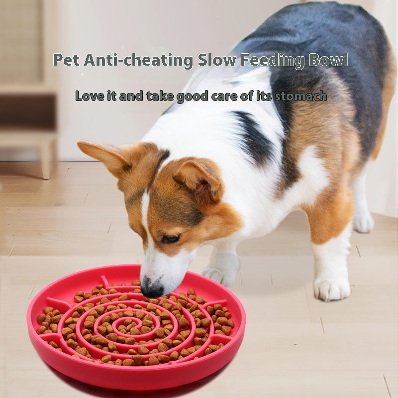 Dog Slow Food Bowl Anti-tumble Round