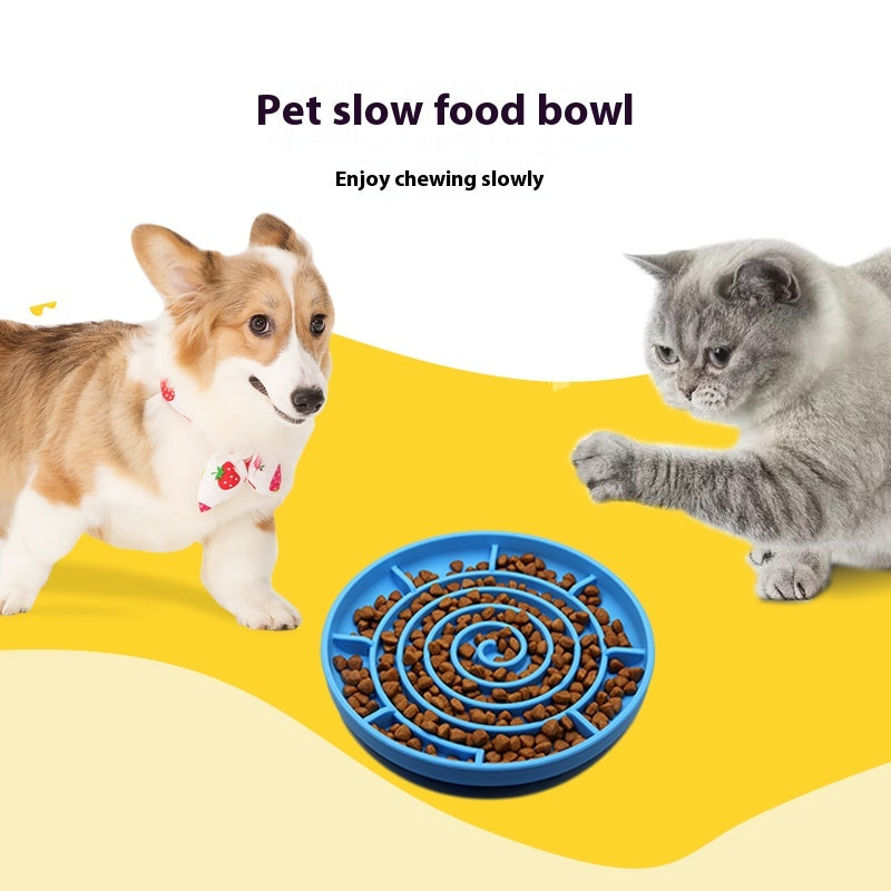 Dog Slow Food Bowl Anti-tumble Round